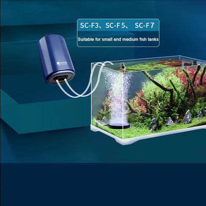 Silent Aquarium Oxygen Air Pump with Check Valve Fish Tank Four Outlet Large Oxygenator Aquarium Air Compressor Aerator 220V 14W